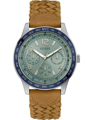 Guess Herren Armbanduhr Canyon 44 mm Gemusterter Armband Armband Leder W1244G1